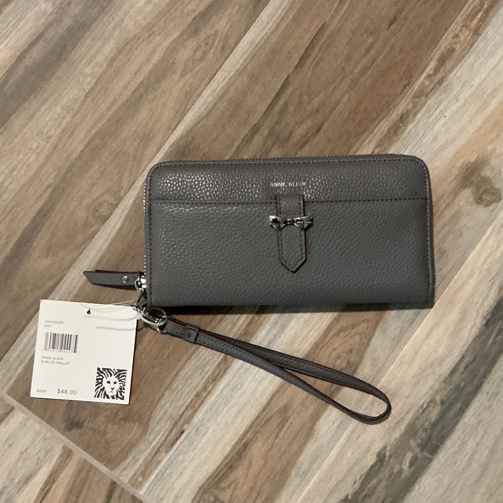 Anne Klein Charcoal Wristlet Wallet